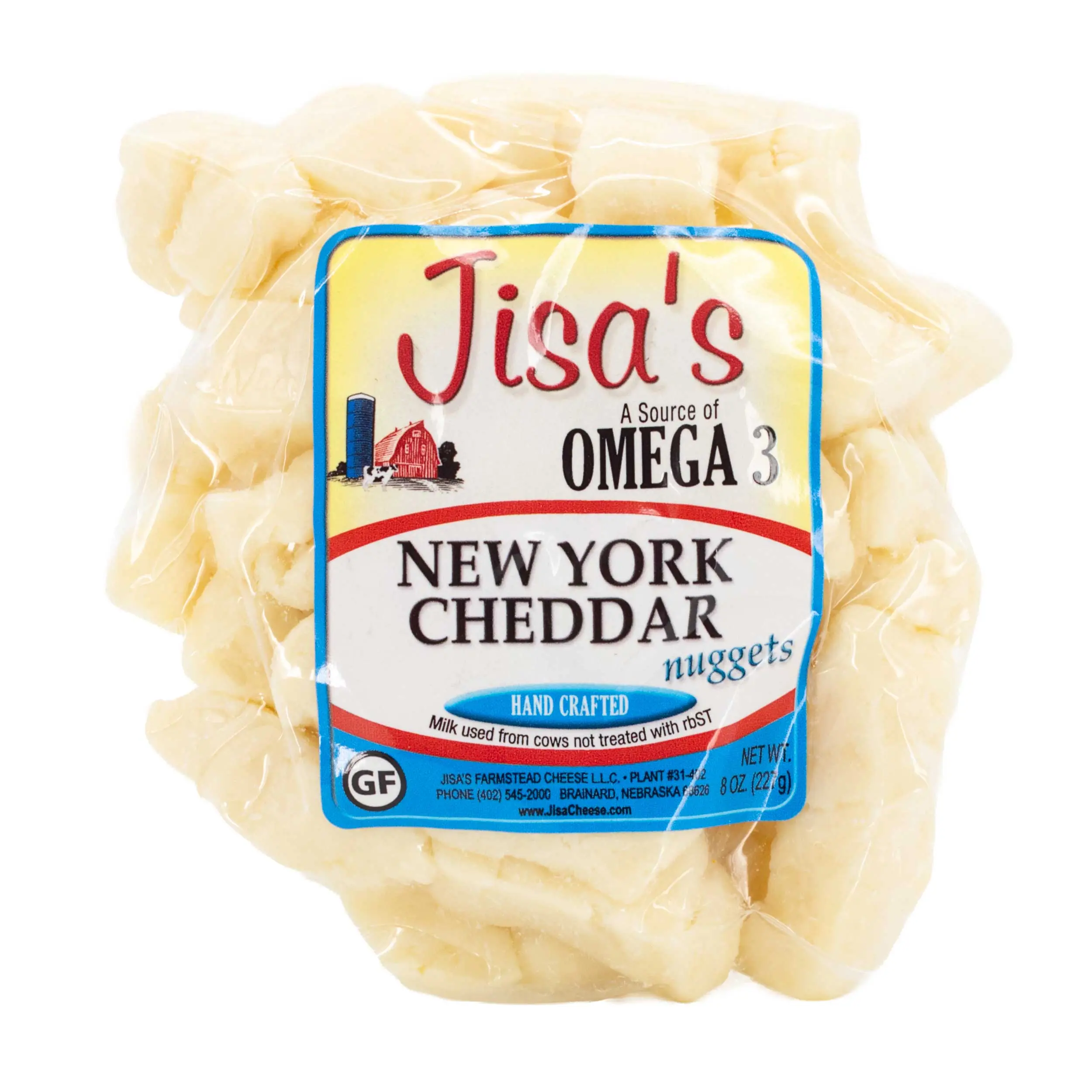New York Cheddar Cheese Nuggets | 8 oz | Jisa's Farmstead Cheese