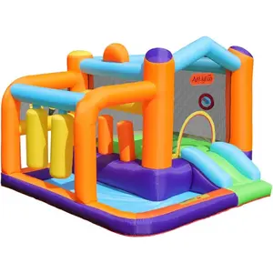 Bounce House & Inflatable Castle for Kids - Heavy Duty Indoor/Outdoor Playground Fun with Jumping Area, Slide, Ball Pit & Backyard Castle