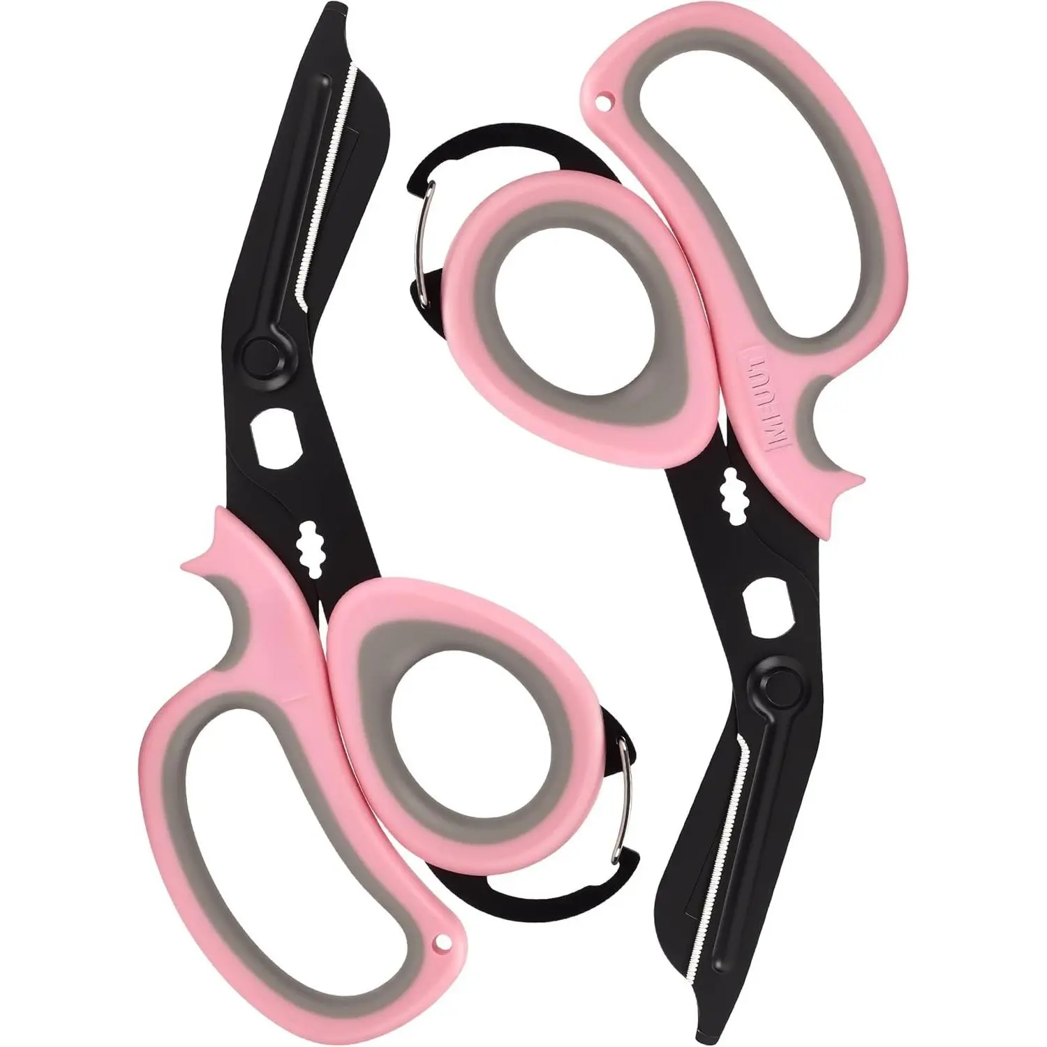 2 count  Purpose Scissor -7.5in Multi-Purpose Utility  for Kitchen, Crafts, Camp,  & Industrial Use Heavy Duty Stainless Steel with -Serrated  for Left and Right Hand