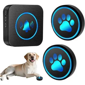 Dog Door Bell for Potty Training, Smart Wireless Doggie Doorbell to Go Outside, 1000 Feet Long Range with IP65 Waterproof Super-Light Touch Button, 60 Melo