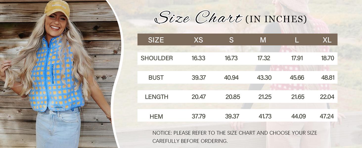 YeeZaa Checkered Sherpa Vest Sleeveless 2025 TikTokShopHolidayHaul Christmas Fall Winter Fleece Jacket TikTokShopBlackFriday High Neck Zip Up Plaid Gilet Top Crochet Collared Autumn Checker Vest with Chest Pocket