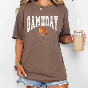 Comfort Colors Custom Basketball Number Shirt, Basketball Tee, Personalized Basketball Player Shirt, Custom Basketball Mom Shirt