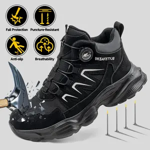 Sosenfer 2026 Steel Toe Sneakers for Men Women,non-lace-up Lightweight Safety Shoes Comfortable non-slip,anti-collision,Puncture Proof Slip On Indestructible Work Shoes.JH.852