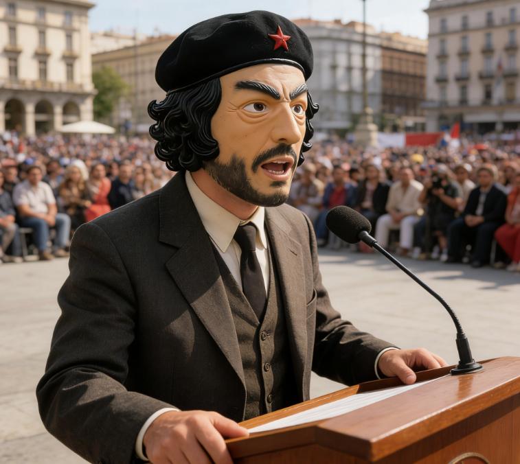 Che Guevara Latex Mask, Iconic Revolutionary Cosplay Prop, Halloween Costume for Adults unique festival gift