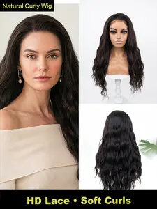 [Flash Sale]LOOSE DEEP LACE FRONTALWIG SYNTHITIC 30"  HAIR curly hair Glueless Lace Closure Wigs Wear And Go Wig natural materials Hair Pre Plucked Natural Hairline Beginner Friendly