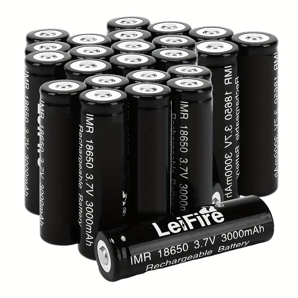 18650 Battery*24pcs, Original 3.7V 3000 mAh Rechargeable Lithium Batteries for Charging LED Flashlights, Fans