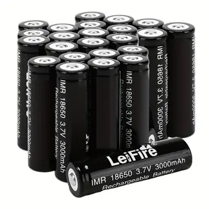 24 pieces of original 3000 mAh rechargeable 18650 lithium batteries, suitable for 3.7V, applicable to LED flashlights, fans and radios.