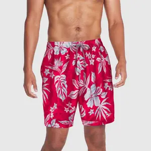 Speedo Men's Swim Trunks Swimwear UPF 50+ 7" Floral Print Shorts