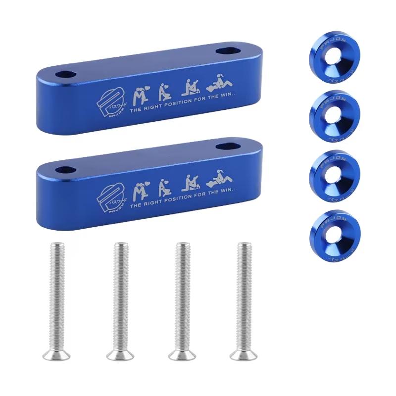 Billet Aluminum Hood Spacer Risers Set For 88-00 Honda Civic CRX /90-01 For Acura Integra