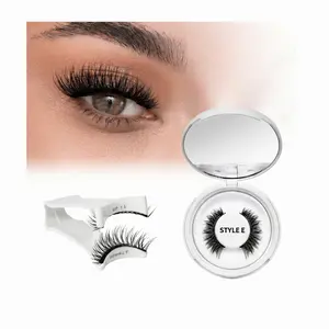 Magnetic Eyelashes Kit, 2-Pair Reusable Lash Clusters with Applicator, No Glue Needed, Natural Look, Easy to Wear & Remove, Lash Extensions Tool for Daily Cosmetic Makeup