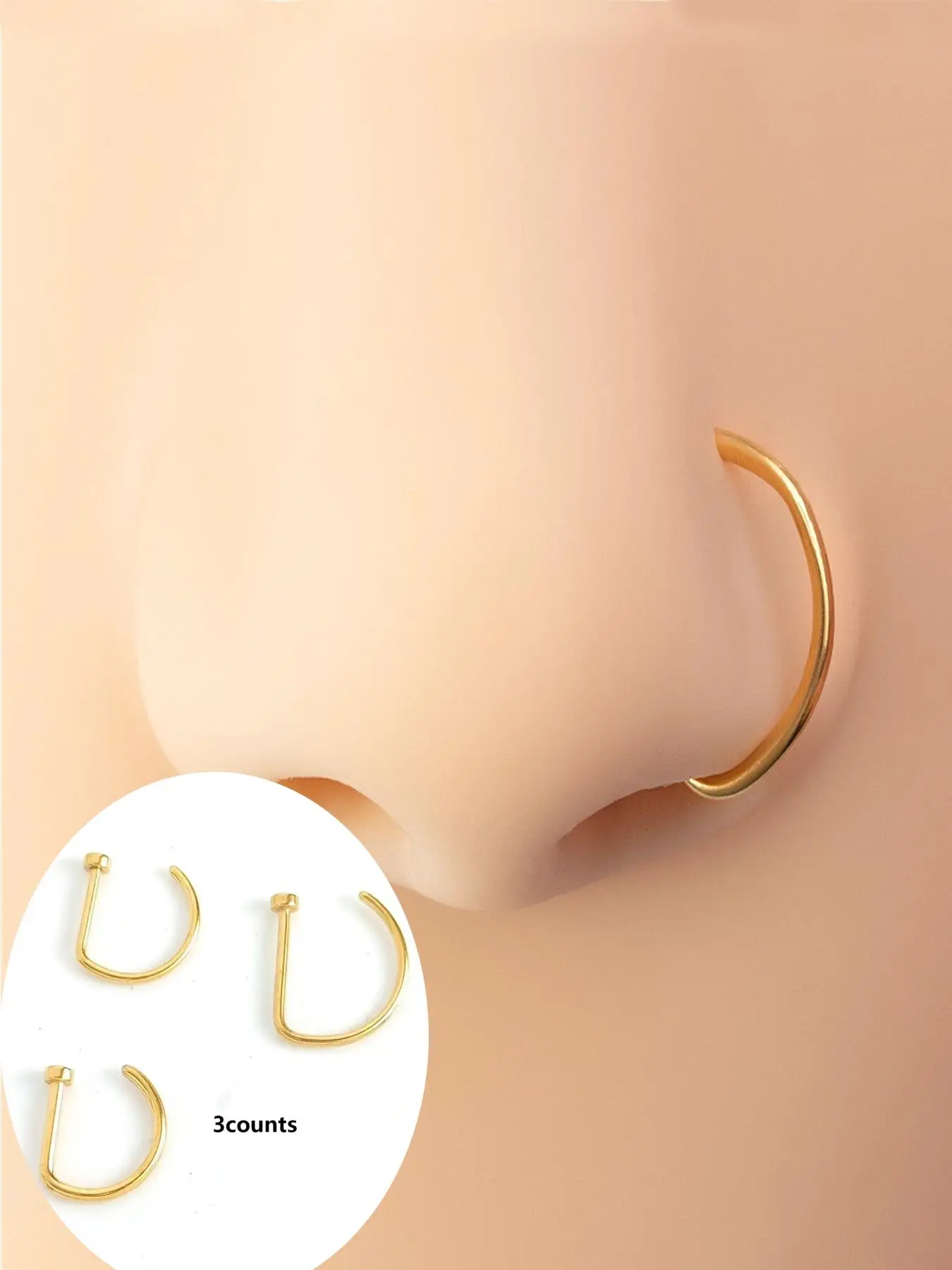 Punk Style Nose Ring, Non-piercing Nose Ring, Fashionable Body Jewelry, Elegant All-match Fashion Accessories, Exquisite Jewelry for Birthday Gifts