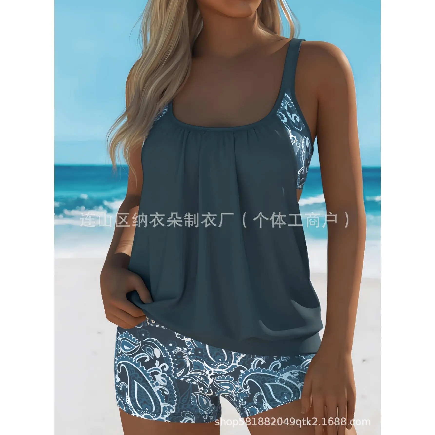 Grey blue cashew flower