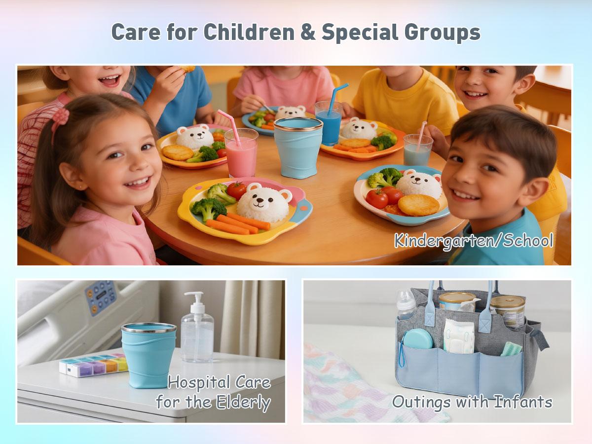 8.8oz Silicone Collapsible Travel Cup | Portable Foldable Cup with Dustproof Lid