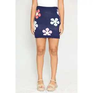 Flower sweater skirt