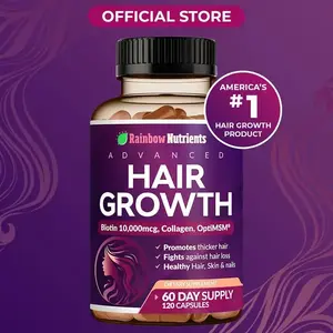 Hair Growth Vitamins for Women | Biotin 10,000mcg, Collagen, goMCT, Saw Palmetto | Naturally Regrow Stronger & Healthier Hair, Skin and Nails | Stops Hair Loss | 60 Day Supply