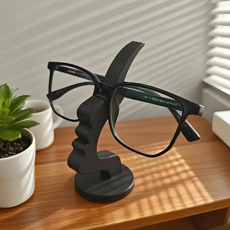 2pcs Modern Curved Glasses Stand - Stylish & Golden Design, Durable Plastic, Perfect for Living Room, Bedroom, Office, or Gift for Family and Friends, Bedroom Accessory, Minimalist Design
