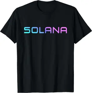 Colorful Solana SOL Crypto Blockchain Logo for Solana Hodler T-Shirt Classic Cotton Top Unisex