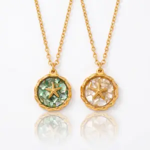 Heart & Star Gold Necklace  Summer Gift Idea – For Mom & Loved Ones