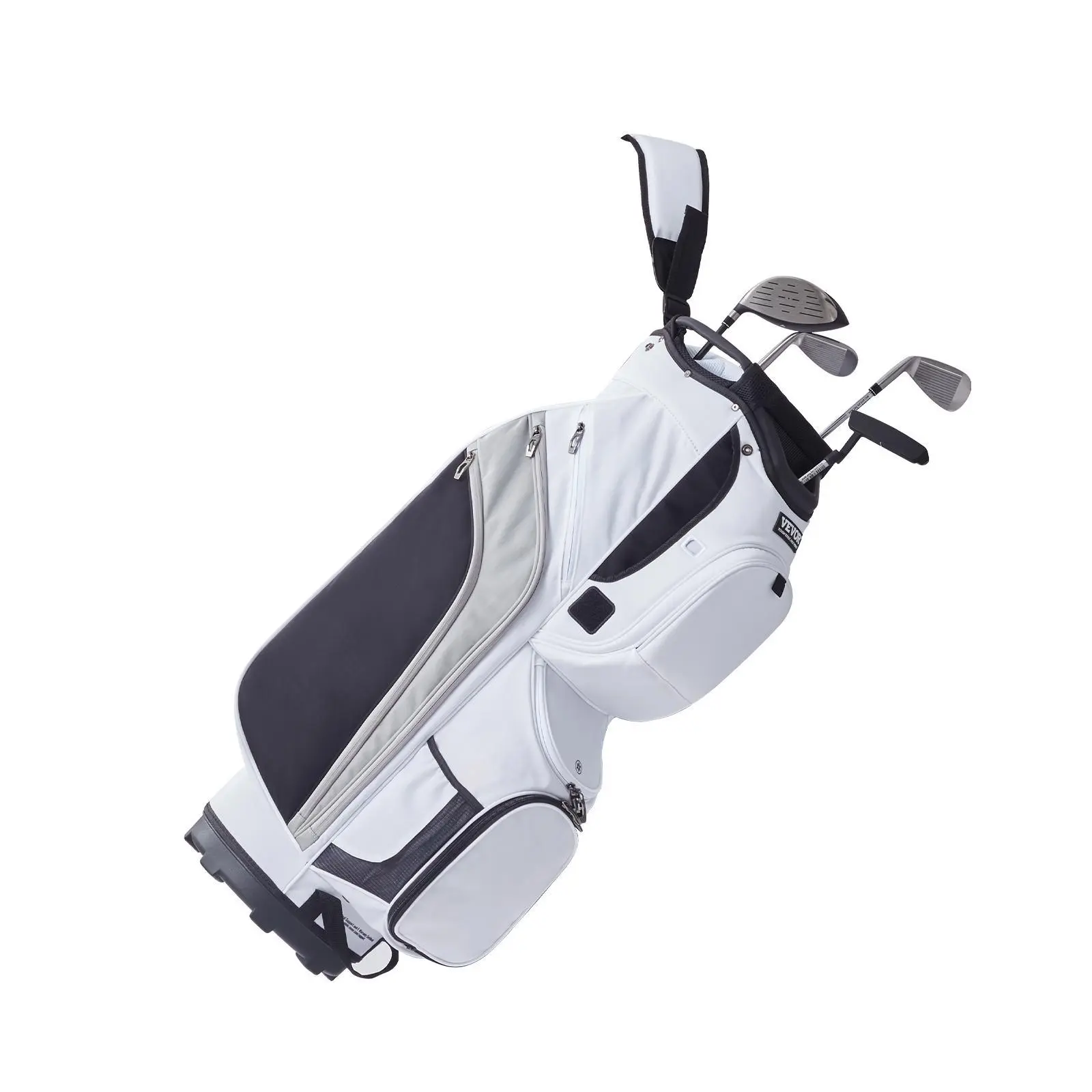Men's Stand Bag with 14-Way Divider System for Club Storage, Lightweight Waterproof Color-Block Polyester with 13 Pockets and Dust Cover, Golf Clubs, 35-45'' Clubs