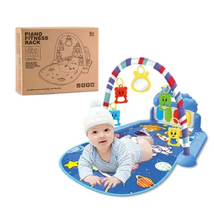 Baby Play Mat for Babies 0-6 Months,Piano Tummy Time Activity Mat with Music,Play Mat for Babies with Linkable Toys
