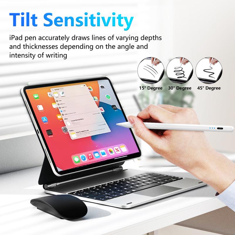 Stylus Pen for iPad, Apple Pencil for iPad 9th&10th Generation - iPad Pencil 2nd Generation, Fast Charge Active Pencil Compatible with 2018-2023 Apple iPad Pro11&12.9 inch, iPad Air 3/4,iPad 6/7/8/9/10,iPad Mini 5/6 Gen