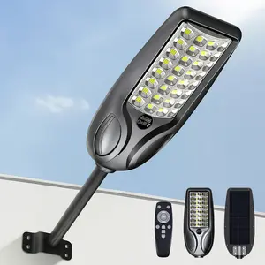 Solar Street Lights Outdoor Wall Lights Dusk to Dawn 3 Modes Adjustable Dimmable LED Motion Sensor Security Wall Pole Lamps IP65 Waterproof Remote Control Flood Lights Wall Mount 3 Lighting Colors Free Switching for Garden Yard Pathway Pond
