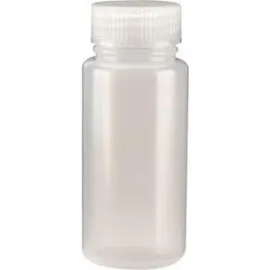 Dynalon Labware Translucent Polyethylene Wide-Mouth Storage Bottle, 250 mL, 5.71" High x 2.36" Diam, 3/4" Cap, Model 301665-0008