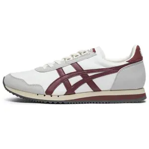 Onitsuka Tiger Dualio Fabric Synthetic Leather Comfort Retro Slip-Resistant Low-Top Casual Shoes Unisex Gray Red Trending Shoes, House White Official Shoes to Get / Maison Mihara Verifiable, with credentials and supporting global authentication