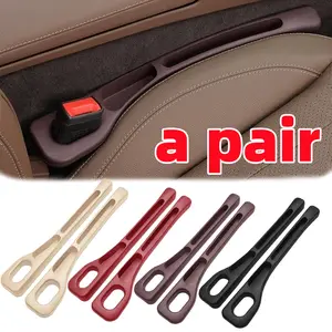 Car Seat Gap Filler Strips - Double Slot Design for Keys, Mobile Phones, Cards, Coins - Anti-Slip Main & Passenger Seat Gap Storage Compartments - Prevent Leakage - A Pair