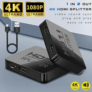 HDMI 1x2 4K60Hz/1080P60Hz High-Definition Splitter for PS4/PS5, Computer, and TV with 1 Input and 2 Outputs Accessories hdmi splitter 4K HDMI HDMI Splitter for Dual Monitors hdmi splitter