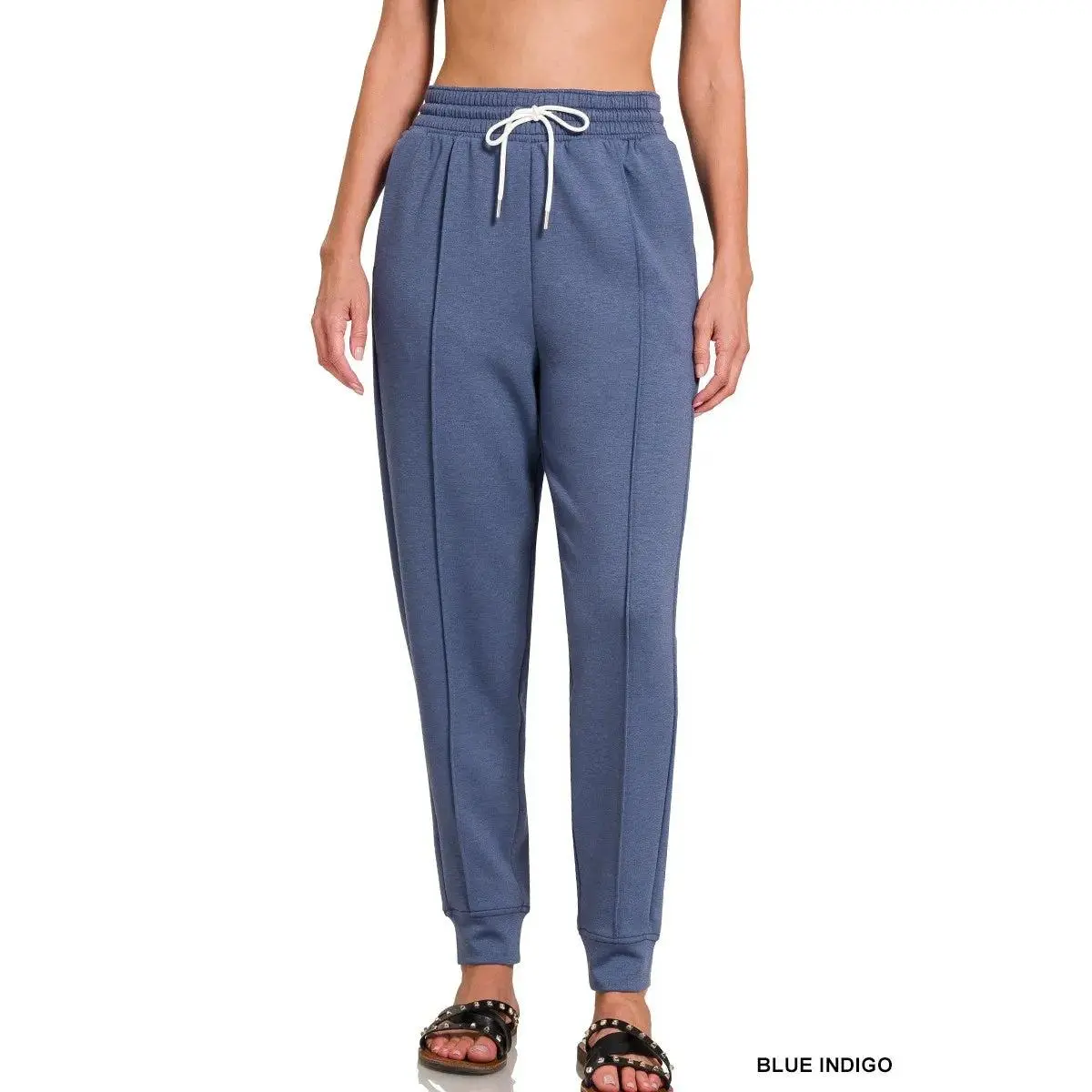 Zenana Drawstring Scuba Sweatpants with Pockets