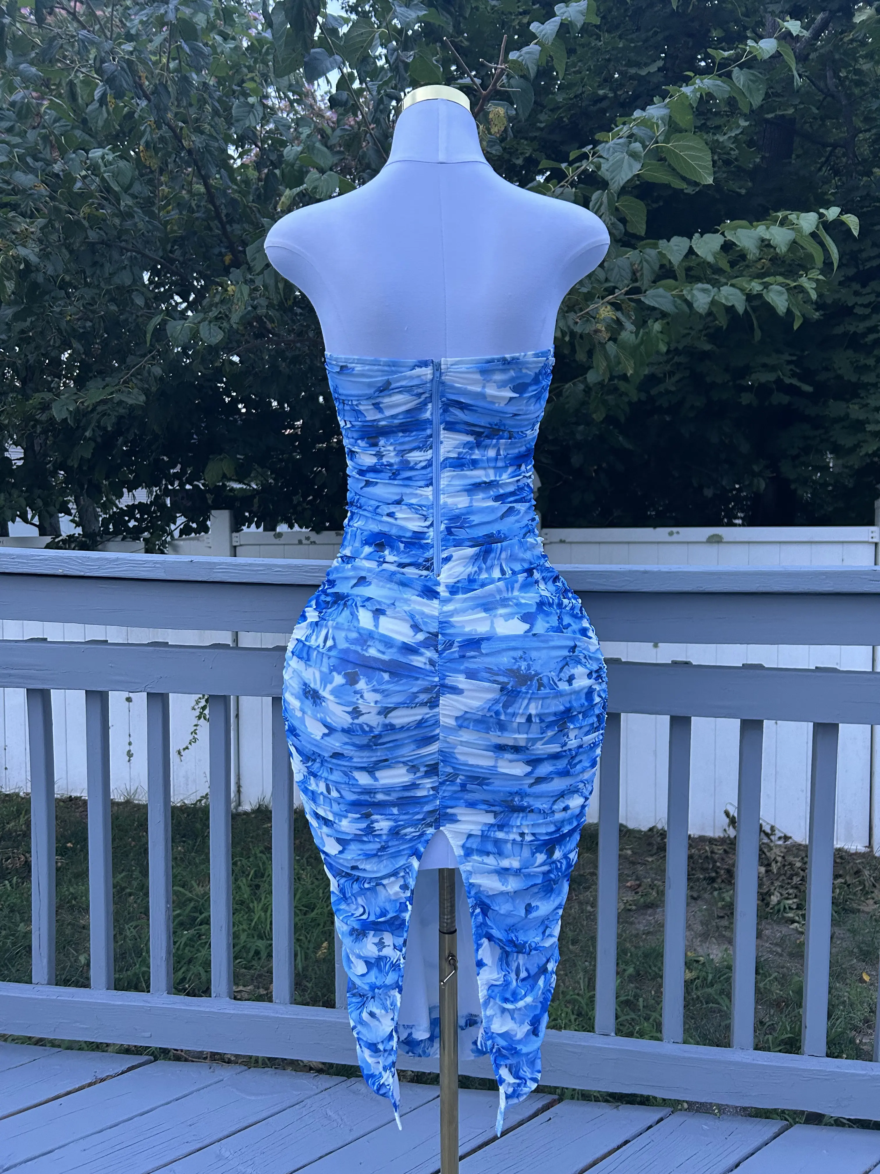 Mable Blue Floral Mesh Print Dress - Strapless Design with Floral Pattern Off-Shoulder - TikTok Shop Mable Blue Floral Mesh Print Dress - Strapless Design with Floral Pattern Off-Shoulder - TikTok Shop