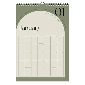 2025 Calendar, 1 Count 18 Months Wall Calendar, Creative English Calendar, Wall Calendar for Home Living Room Office Decoration