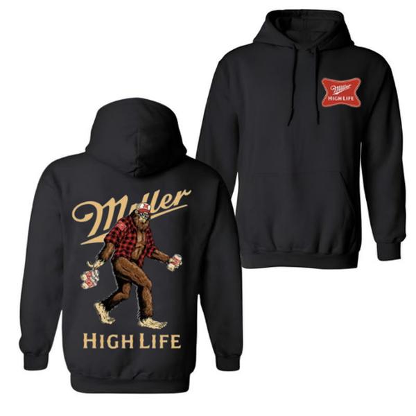 Bigfoot Miler High Life 2 Sides T-Shirt & Hoodie & Sweatshirt, Graphic Printed Unisex Classic Comfort Cotton T-Shirt Menswear Sweatshirt