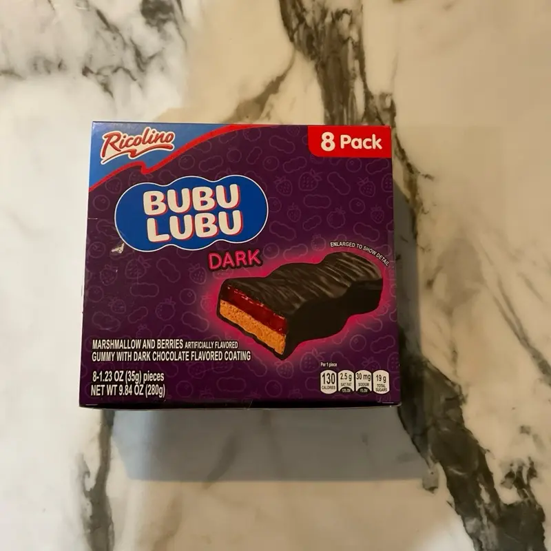 Bubulubu dark marshmallow & berries dark chocolate coating