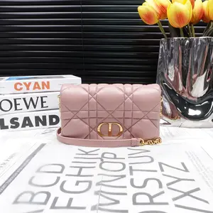 Pre-owned Christian Dior Calfskin Shoulder Bags Caro Pink Shoulder Bag T10200183