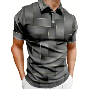 [Lightweight Short Sleeve Button Up] Stylish Men's Casual Button Up Short Sleeve Lightweight Shirt, Men's clothes For Summer