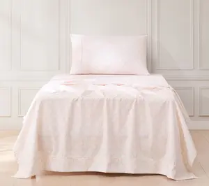 Lush Decor Romer Damask Sheet Set Peach 4-PieceSet Twin