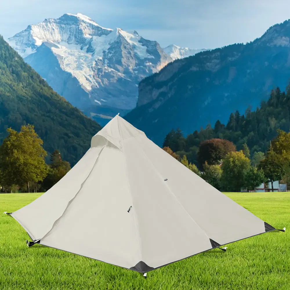 Khaki Frameless Portable Tent - Lightweight, Foldable Outdoor Camping Shelter Tent, Simplifies Setup, Compact Storage, Comfortable Space for Camping, Hiking, Matches Well with Outdoor Settings