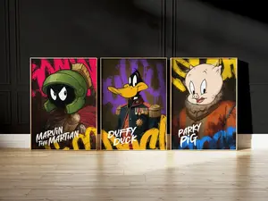 Poster Set of 3 | Looney Tunes Renaissance Edition | Renaissance Comic Art | Unique Pop Culture Wall Art