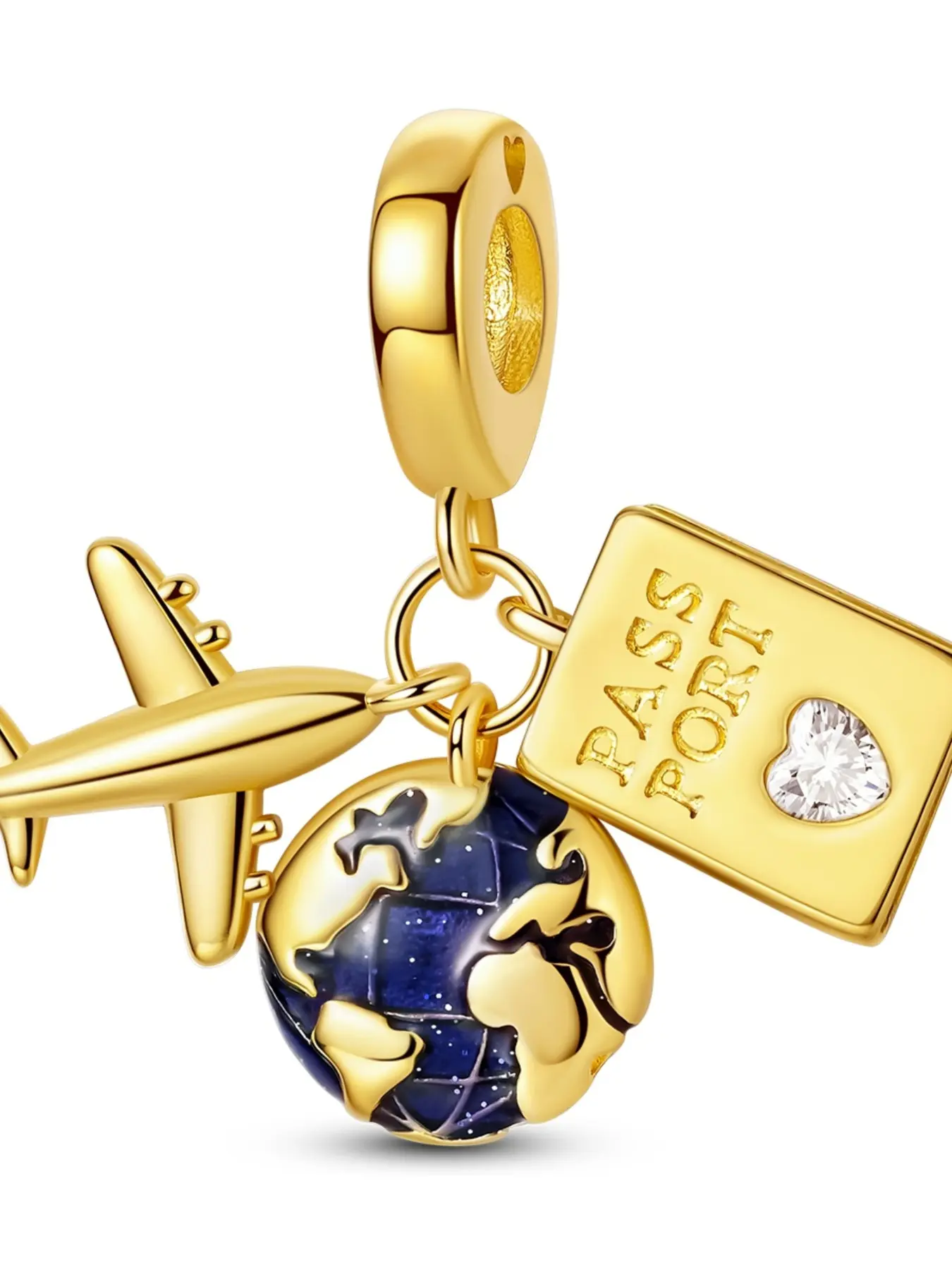 Unique Travel-Themed Passport Charm, Travel Pendant, Casual Style Hook for Bags for Autumn & Winter, Unique Bag Accessory, Keychain Combination, Bag Charms, Purse Charms, Fashion Bag Charms, Purse Accessories Charm