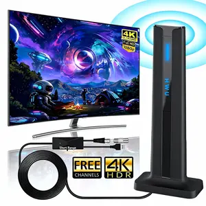 TV Antenna for Indoor/Outdoor Smart HDTV Antenna for Local Channels With 5M Cable And 3M double-sided tape base ,Amplified Signal Booster Support Smart TV and All Older TV's,Support 4K 1080p Smart TV Antenna