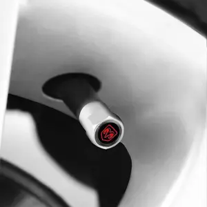 4pcs Aluminum Alloy Car Wheel Tire Valve Caps Decorative Door Air Stem Car Metal Logo Wheel Dust Cover Wheel Dust Protection Auto Wheel For Dodge Durango Caliber Dakota Neon Ram1500 Avenger Caliber Auto Accessories