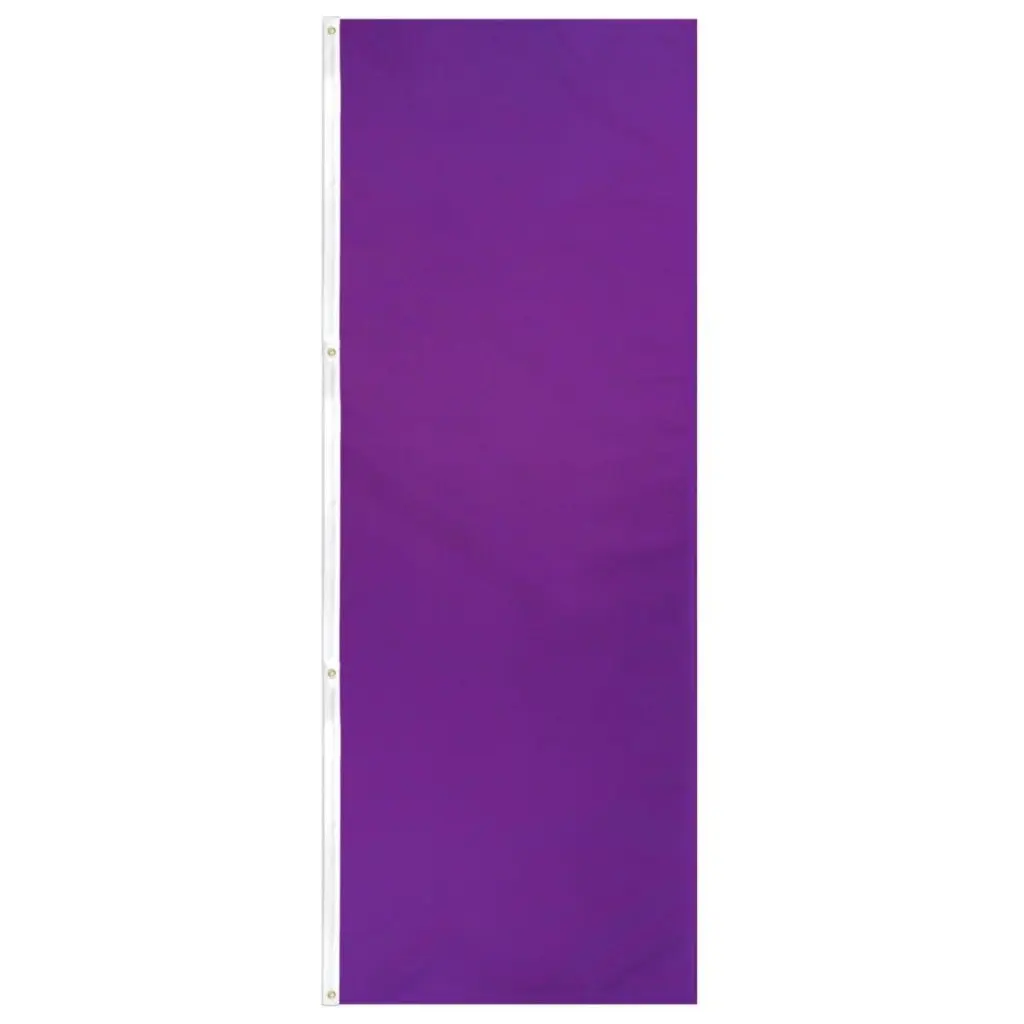 DuraFlag 3x8ft Solid Purple 200D Oxford Poly Banner - 4 Rows of Stitching, Durable, Indoor-Outdoor Home & Festive Party Backdrop, Four Rows Of Stitching