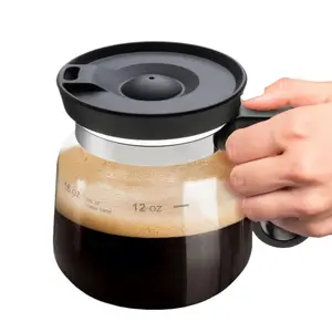 Clear Glass Coffee Mugs 16oz Travel Coffee Mug Water Cup Pot Drinking Cups with Lid for Hot Cold Beverage Milk Latte Cappuccino
