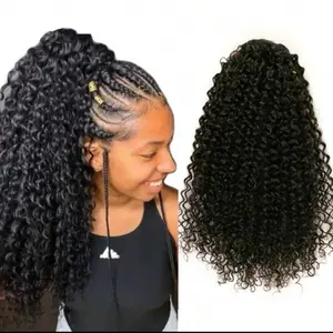 14 inch curly ponytail