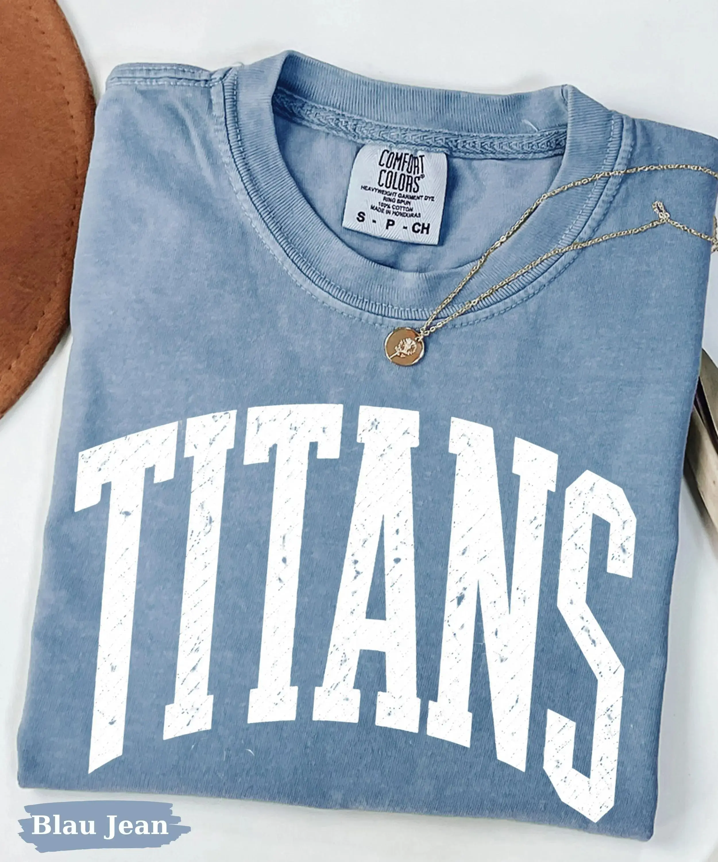 Comfort Colors Vintage Titans T-Shirt, Distressed Varsity Titan Mascot Tee, School Spirit Game Day Shirt, Retro Team Gift for Students & Fans
