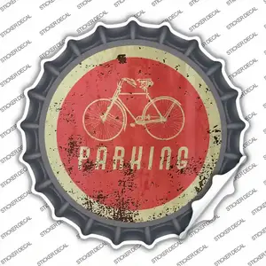 Bicycle Parking Novelty Bottle Cap Sticker Decal
