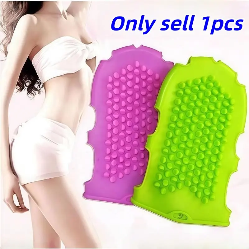 Glove Silicone Massage Brush, Meridian Brush, Full Body Beauty Spa Oil Brush, Dual-Sided Bath Brush for Spa and Home Use, Skincare Tool