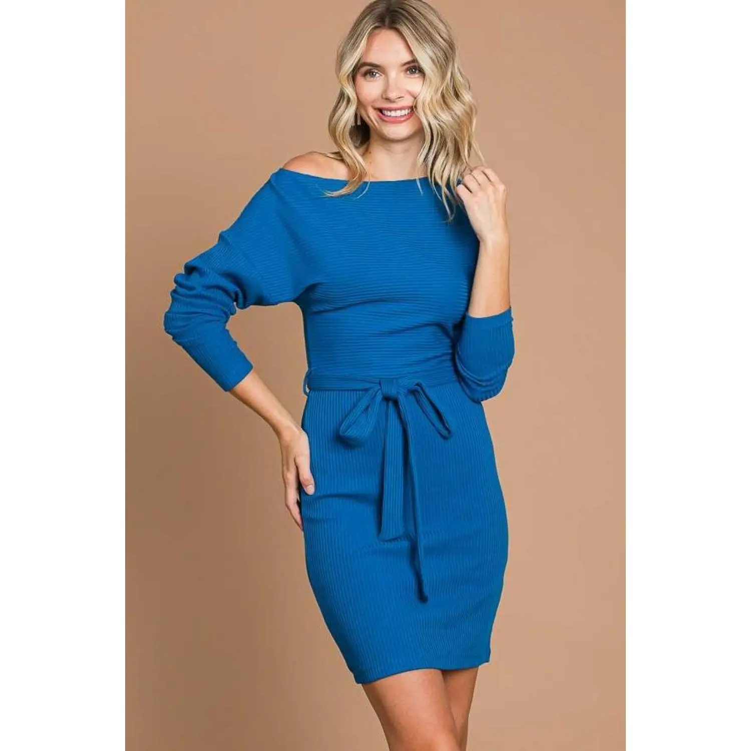 Culture Code Full Size Off Shoulder Dolman Sleeve Dress